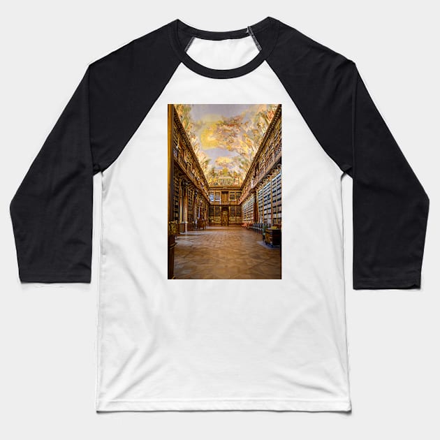 Library of Strahov Monastery in Prague, Czech Republic Baseball T-Shirt by mitzobs